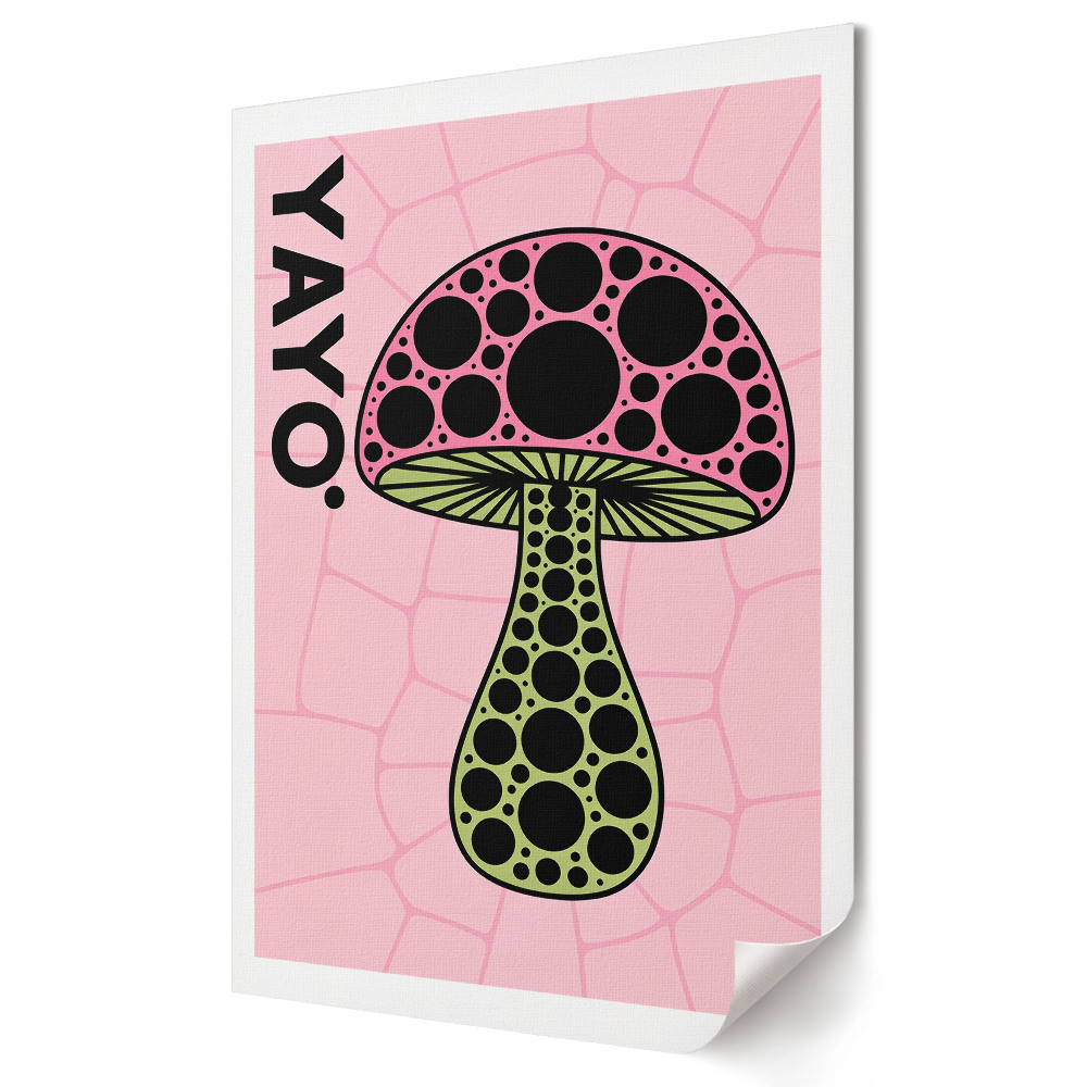 Moderní grafika na plátně Barevná ilustrace hub od YAYO