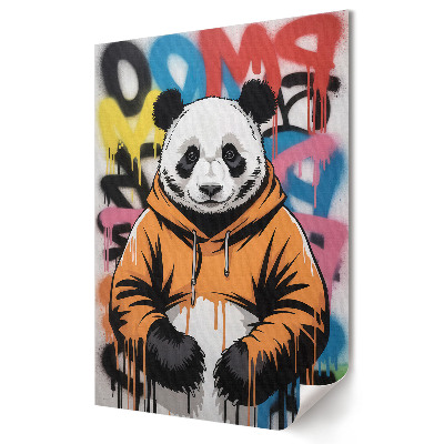 Tisk na plátno Stylová panda s městskou atmosférou