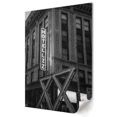 Moderní obraz na plátně Historický hotel v monochromatickém stylu