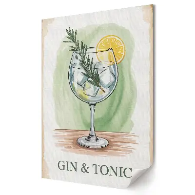 Obraz na plátně Osvěžující gin s tonikem ve sklenici
