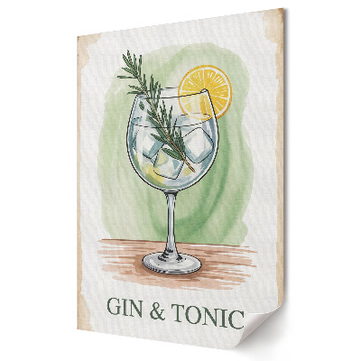 Tisk na plátno Osvěžující gin s tonikem ve sklenici