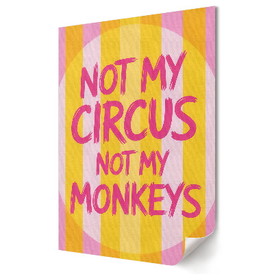 Moderní grafika na plátně Ne můj cirkus, ne moje opice