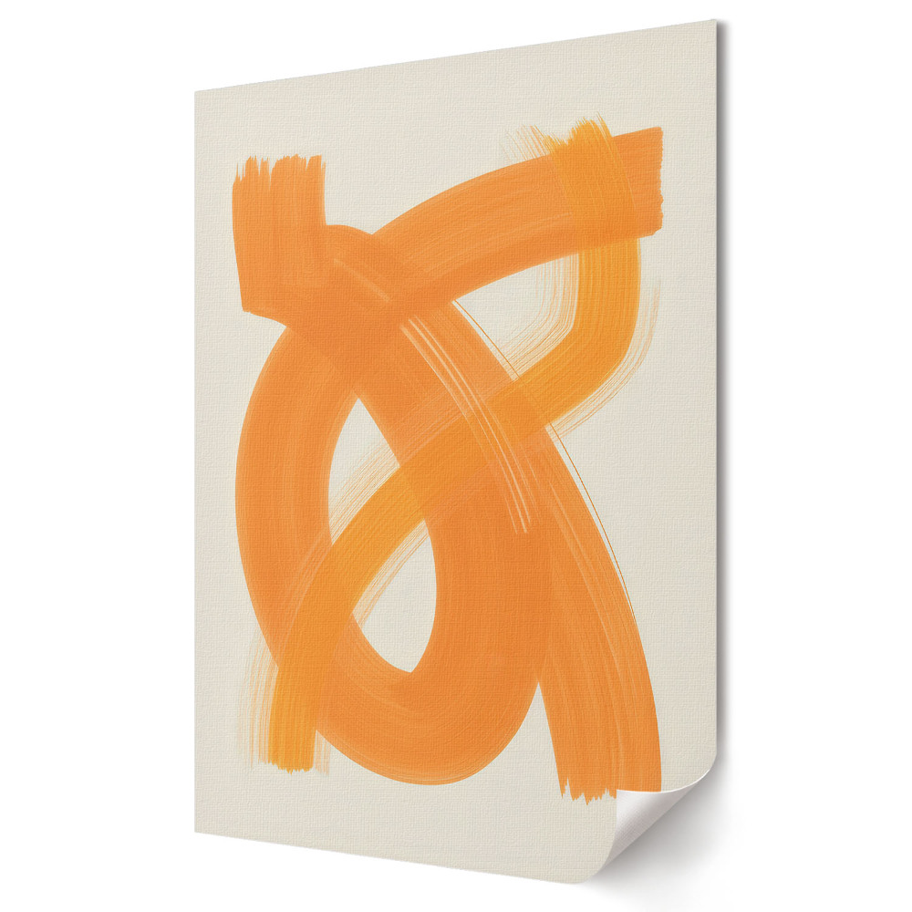 Moderní grafika na plátně Dynamická energie v odstínech oranžové