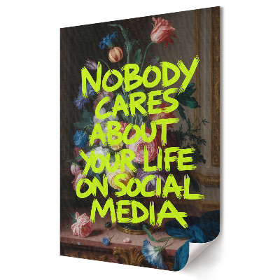 Nástěnná grafika na plátně Kritika života na sociálních sítích