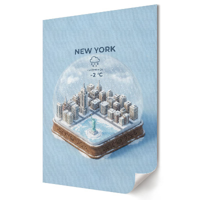 Plakát na zeď Zimní krajina New Yorku