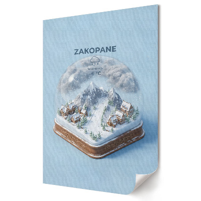 Plakát na zeď Zimní krajina Zakopaného ve skle