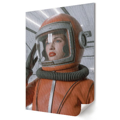 Moderní grafika na plátně Astronaut ve futuristickém skafandru
