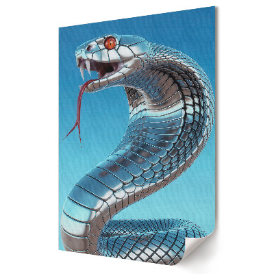 Nástěnná grafika na plátně Kovový had ve futuristickém stylu