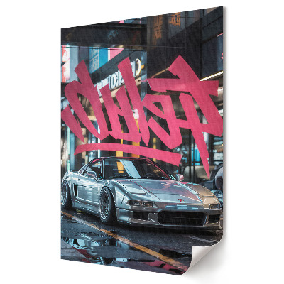 Nástěnná grafika na plátně Stylové auto v městské krajině