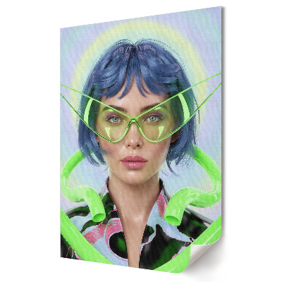Tisk na plátno Futuristická móda v neonových barvách