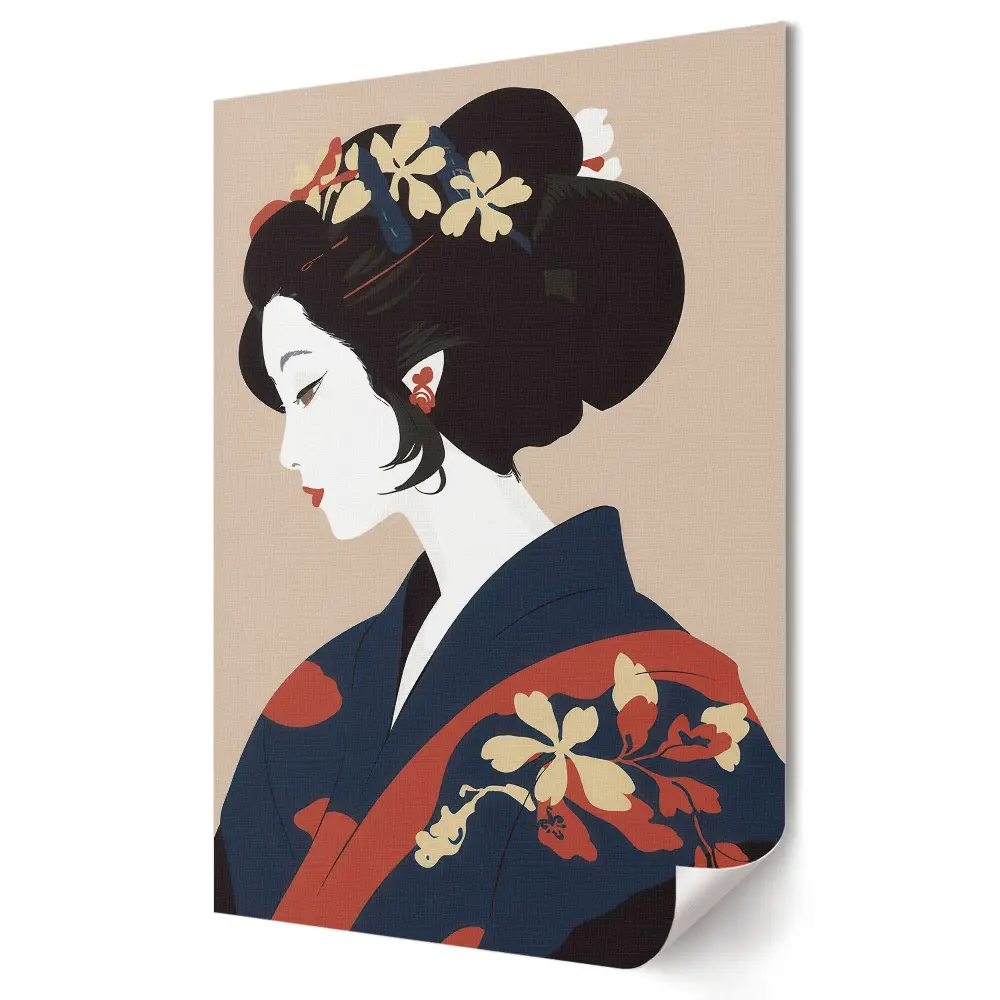 Nástěnný plakát Elegance japonské krásy v tradici