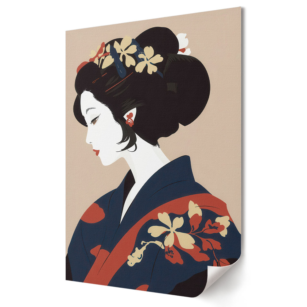 Plakát na zeď Elegance japonské krásy v tradici