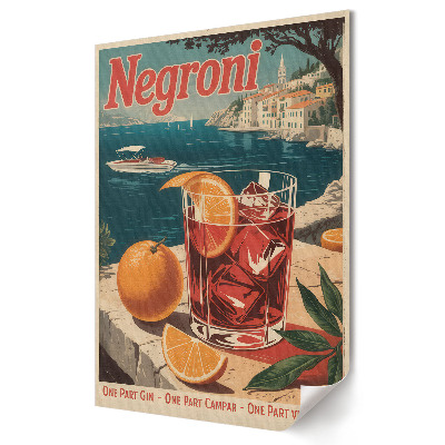 Plakát na zeď Klasický Negroni v malebném prostředí