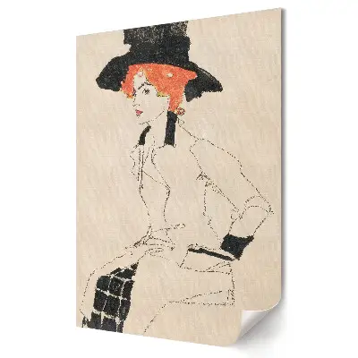 Moderní obraz na plátně Elegance v černé a oranžové