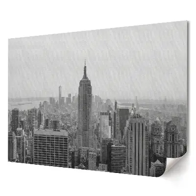 Odolný plakát na zeď s panoramatem New Yorku v odstínech šedé