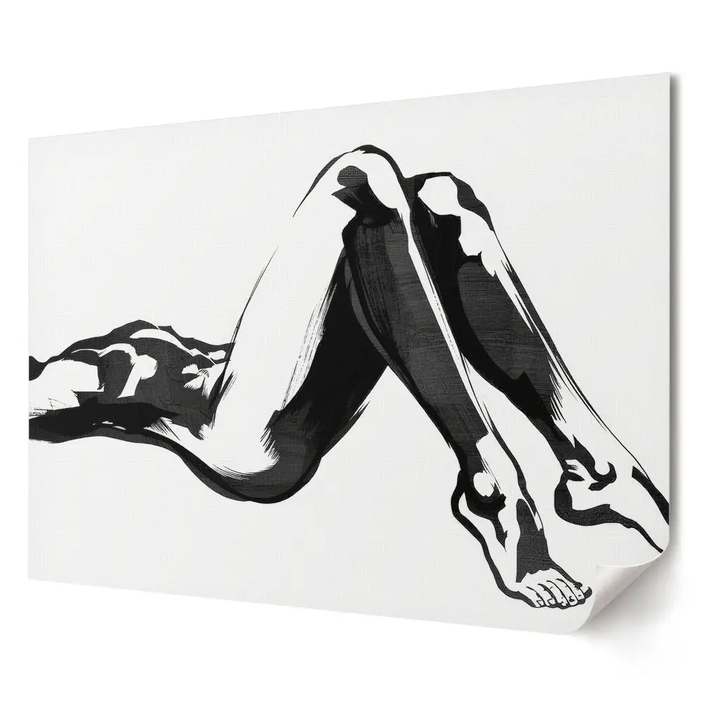 Odolný plakát na zeď Body art v černo-bílém provedení