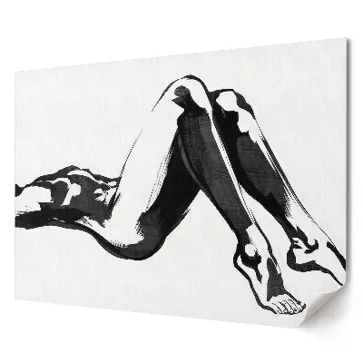 Odolný plakát na zeď Body art v černo-bílém provedení