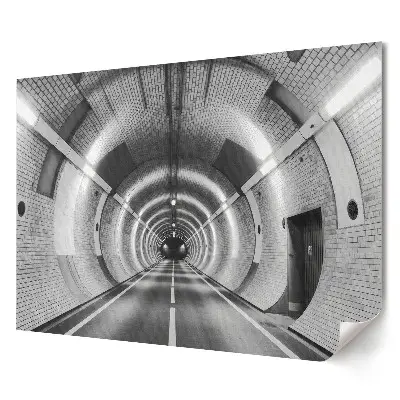 Plakát z vlastní fotky Tajemný tunel v monochromatickém provedení