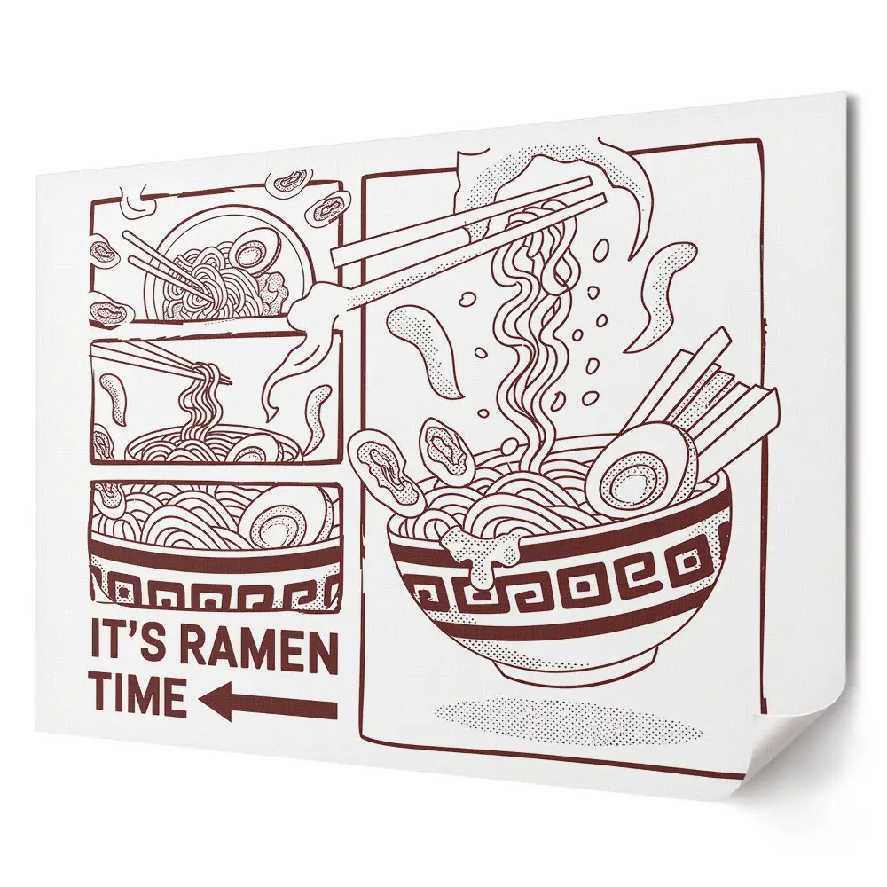 Odolný nástěnný plakát Čas na ramen a lahodné chvíle