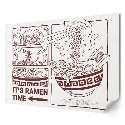 Odolný nástěnný plakát Čas na ramen a lahodné chvíle