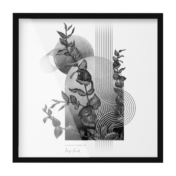 Černý designový fotorámeček 50x50 cm