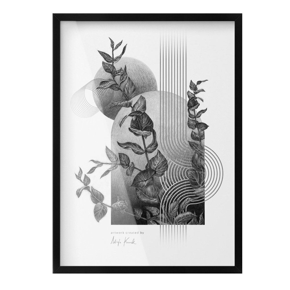 Černý závěsný fotorámeček 50x70 cm