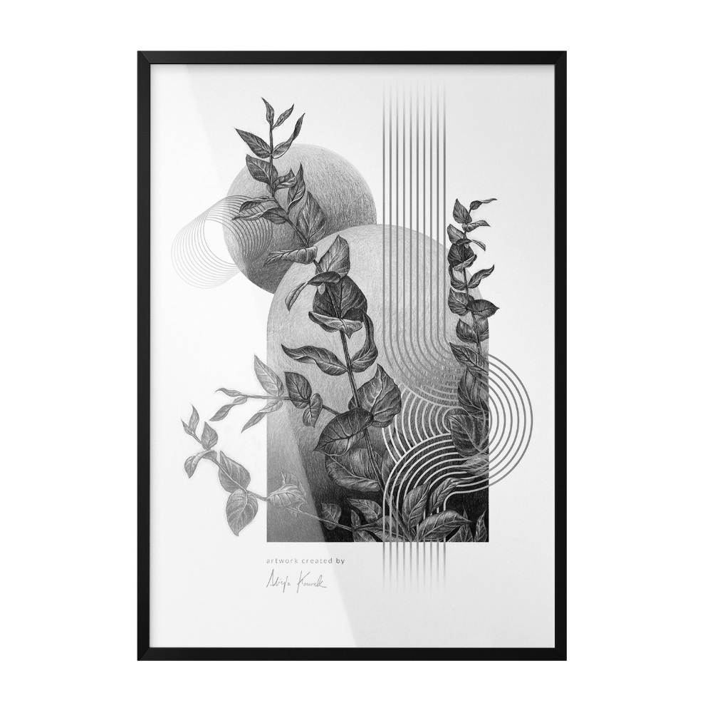 Černý designový fotorámeček 70x100 cm