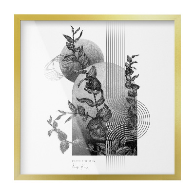 Zlatý fotorámeček na stěnu 50x50 cm