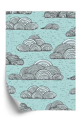 Tapeta na zeď Jemný vzor mraků na modré obloze