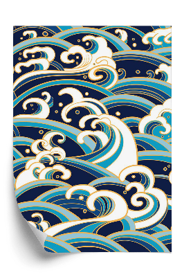 Samolepící tapeta Vzor s vodními vlnami