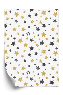 Tapeta na zeď Zlaté a černé hvězdy