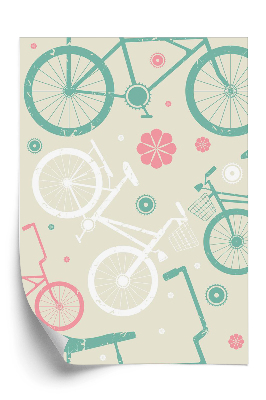 Samolepící tapeta Pastelově zbarvená jízdní kola