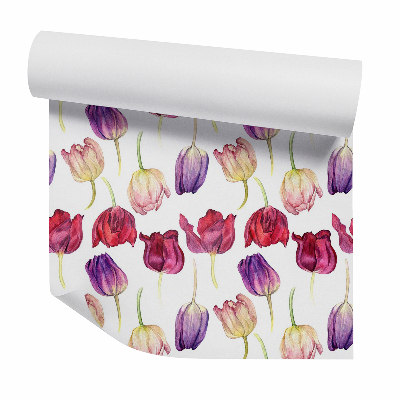 Samolepící tapeta Barevné dekorativní tulipány