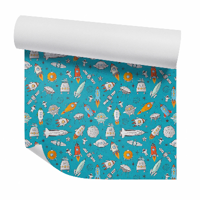 Samolepící tapeta Vesmírná expedice astronaut modrá