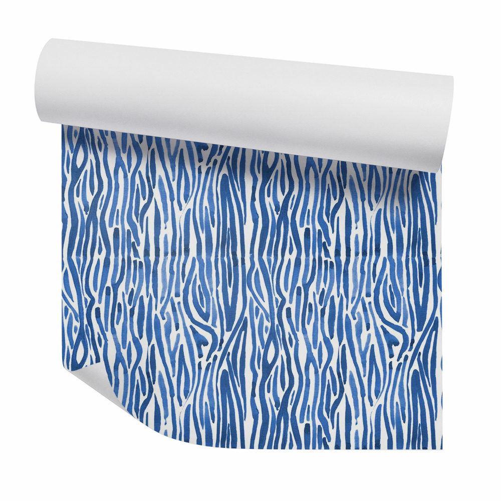 Samolepící tapeta Modrá abstraktní zebra