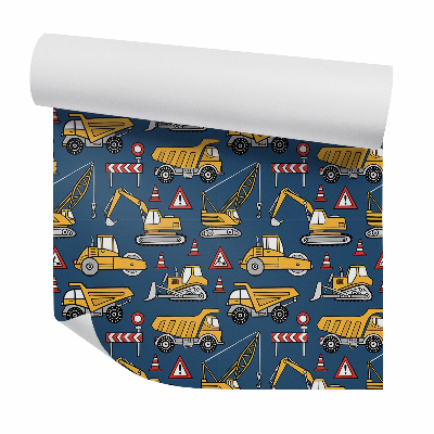 Tapeta Stroje silnice roboti značky