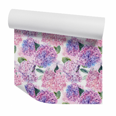 Samolepící tapeta Akvarelový květ hortenzie