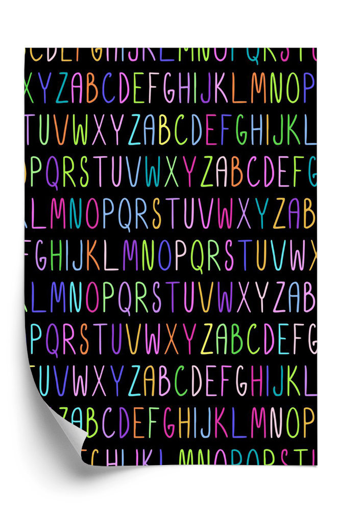 Tapeta Vzor barevných písmen abecedy