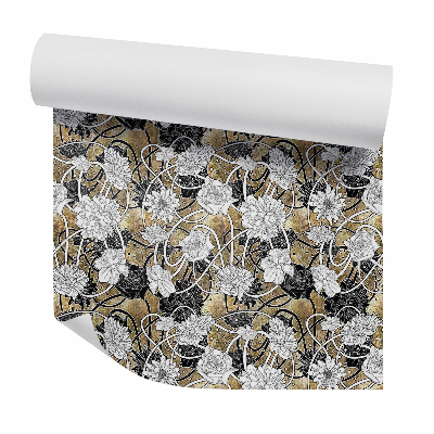 Samolepící tapeta Květinové abstrakční skici