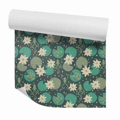 Samolepící tapeta Žába na leknínovém jezírku