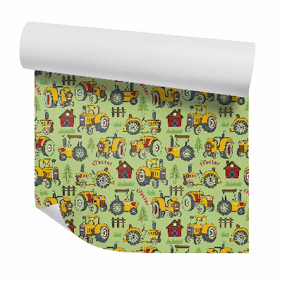 Samolepící tapeta Traktory vesnice zábavné pro děti