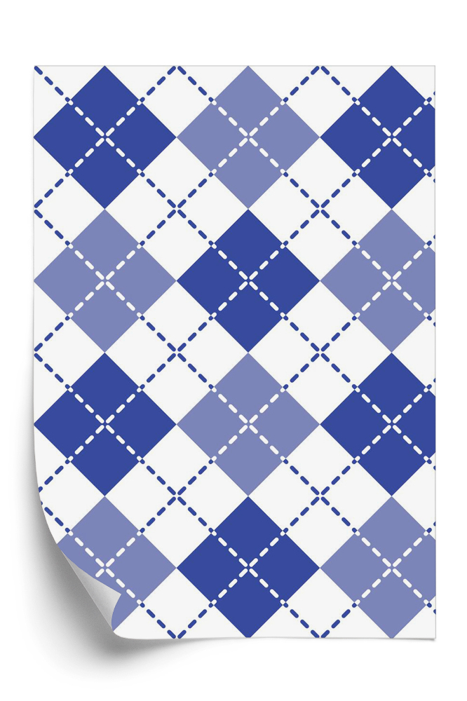 Tapeta Modrá kostka