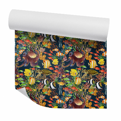 Samolepící tapeta Barevná rybí abstrakce