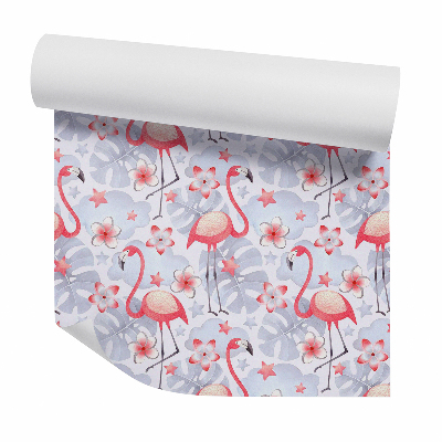 Tapeta Plameňáci v šedých listech