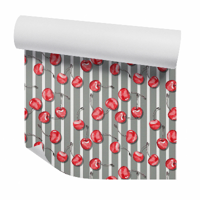 Tapeta Třešně na svislých pruzích