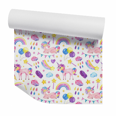 Samolepící tapeta Duhová země jednorožců