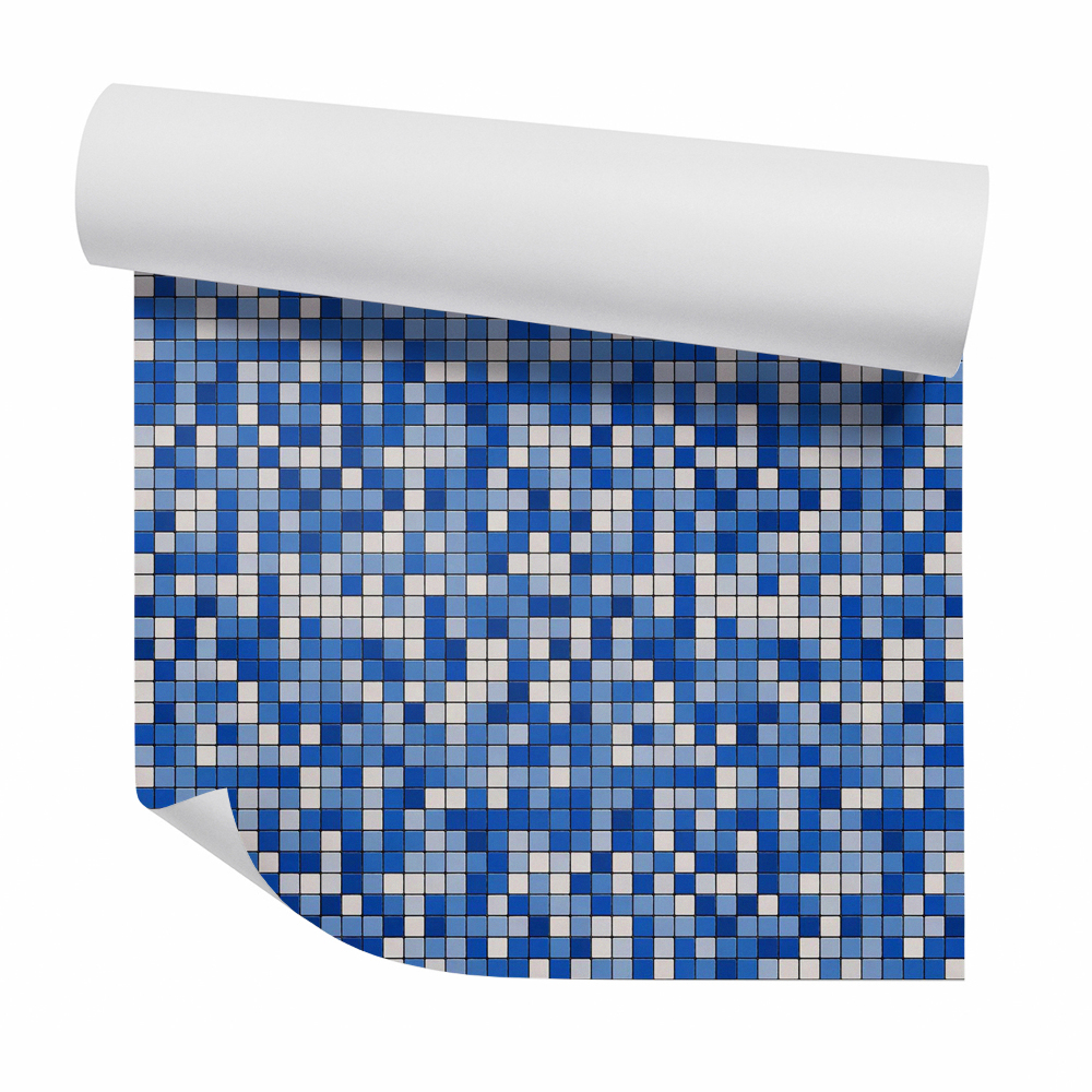 Samolepící tapeta Světle modrá dlaždicová textura