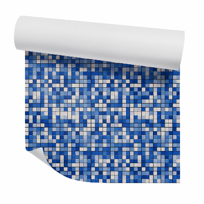 Samolepící tapeta Světle modrá dlaždicová textura