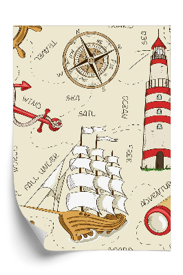 Tapeta na zeď Námořní ikony loď maják