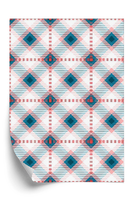 Tapeta na zeď Modrý károvaný vzor